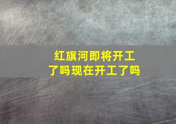 红旗河即将开工了吗现在开工了吗