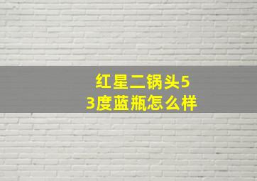 红星二锅头53度蓝瓶怎么样