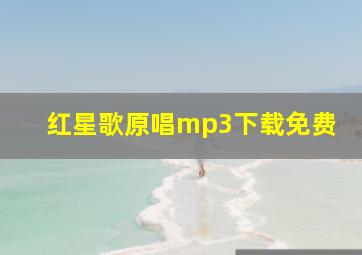 红星歌原唱mp3下载免费