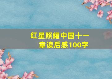 红星照耀中国十一章读后感100字