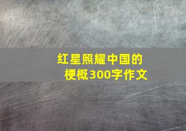 红星照耀中国的梗概300字作文