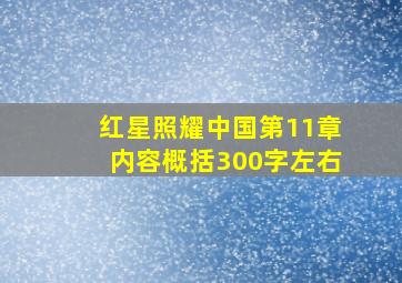 红星照耀中国第11章内容概括300字左右