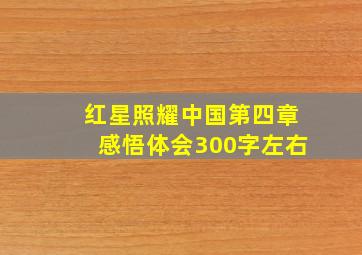 红星照耀中国第四章感悟体会300字左右