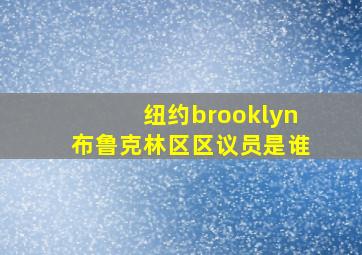 纽约brooklyn布鲁克林区区议员是谁