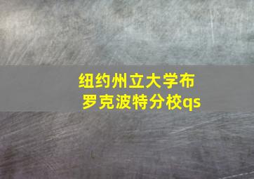 纽约州立大学布罗克波特分校qs