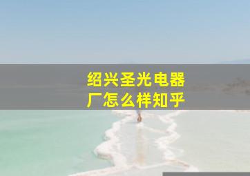 绍兴圣光电器厂怎么样知乎