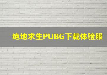 绝地求生PUBG下载体验服