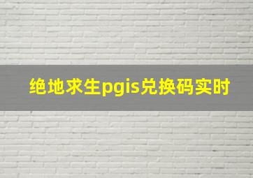 绝地求生pgis兑换码实时