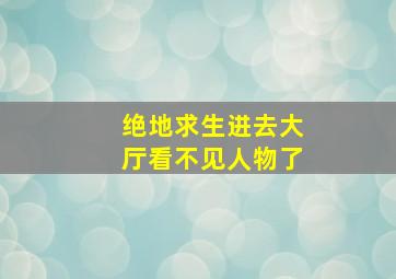 绝地求生进去大厅看不见人物了