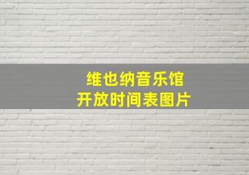 维也纳音乐馆开放时间表图片