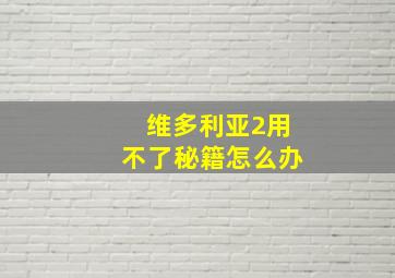 维多利亚2用不了秘籍怎么办