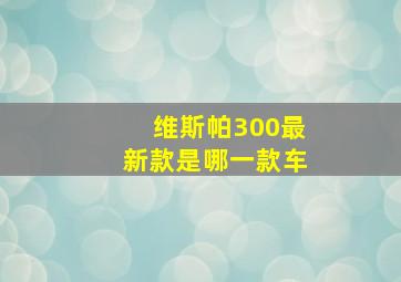 维斯帕300最新款是哪一款车