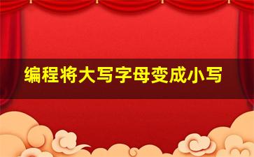 编程将大写字母变成小写