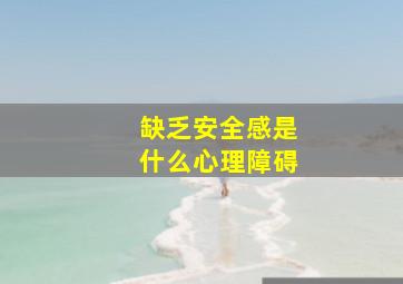 缺乏安全感是什么心理障碍