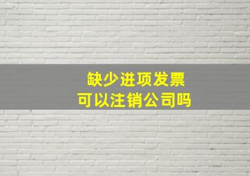 缺少进项发票可以注销公司吗