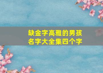 缺金字高雅的男孩名字大全集四个字