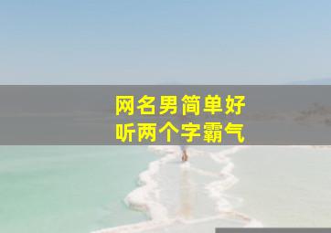 网名男简单好听两个字霸气