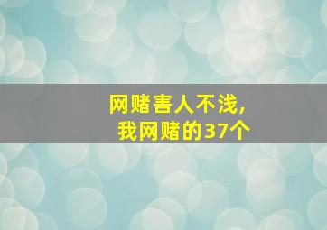 网赌害人不浅,我网赌的37个