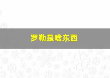 罗勒是啥东西