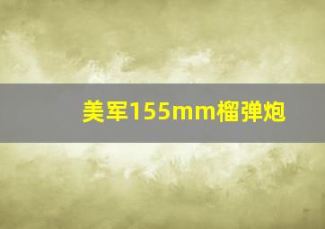 美军155mm榴弹炮