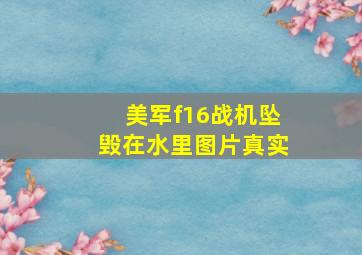 美军f16战机坠毁在水里图片真实