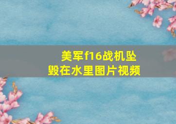 美军f16战机坠毁在水里图片视频