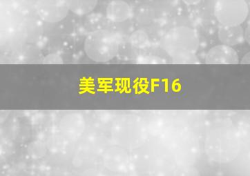 美军现役F16