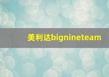 美利达bignineteam