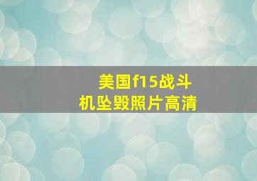 美国f15战斗机坠毁照片高清