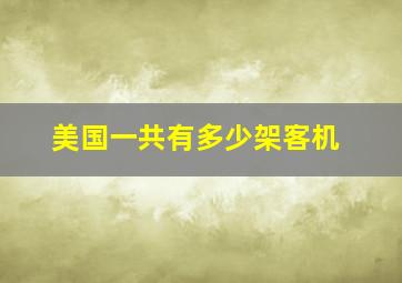 美国一共有多少架客机