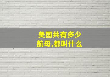 美国共有多少航母,都叫什么