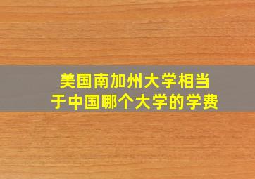 美国南加州大学相当于中国哪个大学的学费