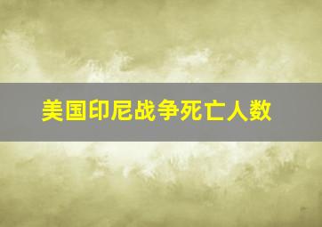 美国印尼战争死亡人数