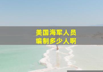 美国海军人员编制多少人啊