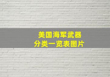 美国海军武器分类一览表图片