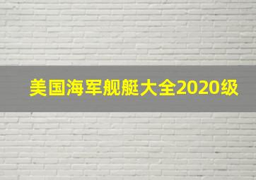 美国海军舰艇大全2020级