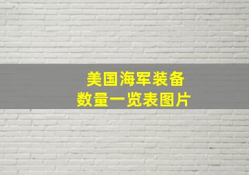 美国海军装备数量一览表图片