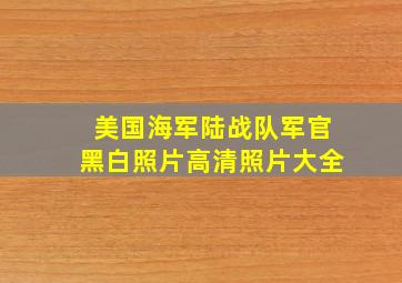 美国海军陆战队军官黑白照片高清照片大全