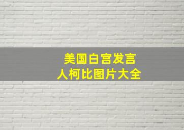 美国白宫发言人柯比图片大全