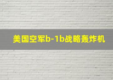 美国空军b-1b战略轰炸机