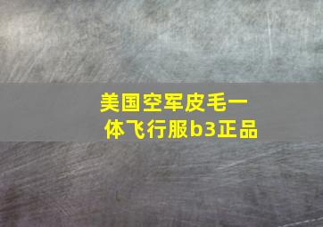 美国空军皮毛一体飞行服b3正品