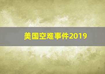 美国空难事件2019