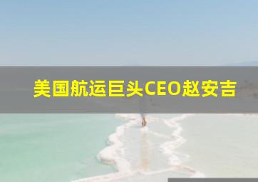 美国航运巨头CEO赵安吉