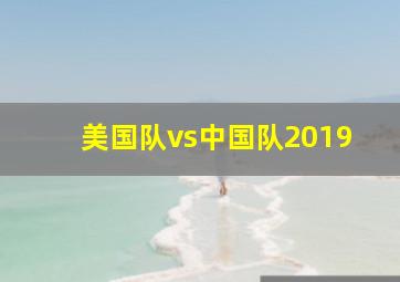 美国队vs中国队2019