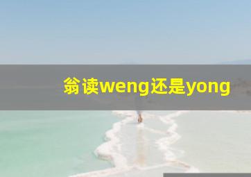 翁读weng还是yong