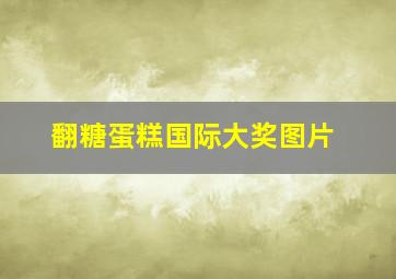 翻糖蛋糕国际大奖图片