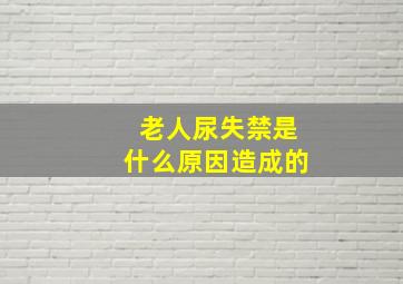 老人尿失禁是什么原因造成的