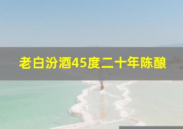 老白汾酒45度二十年陈酿