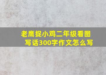 老鹰捉小鸡二年级看图写话300字作文怎么写