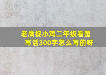 老鹰捉小鸡二年级看图写话300字怎么写的呀